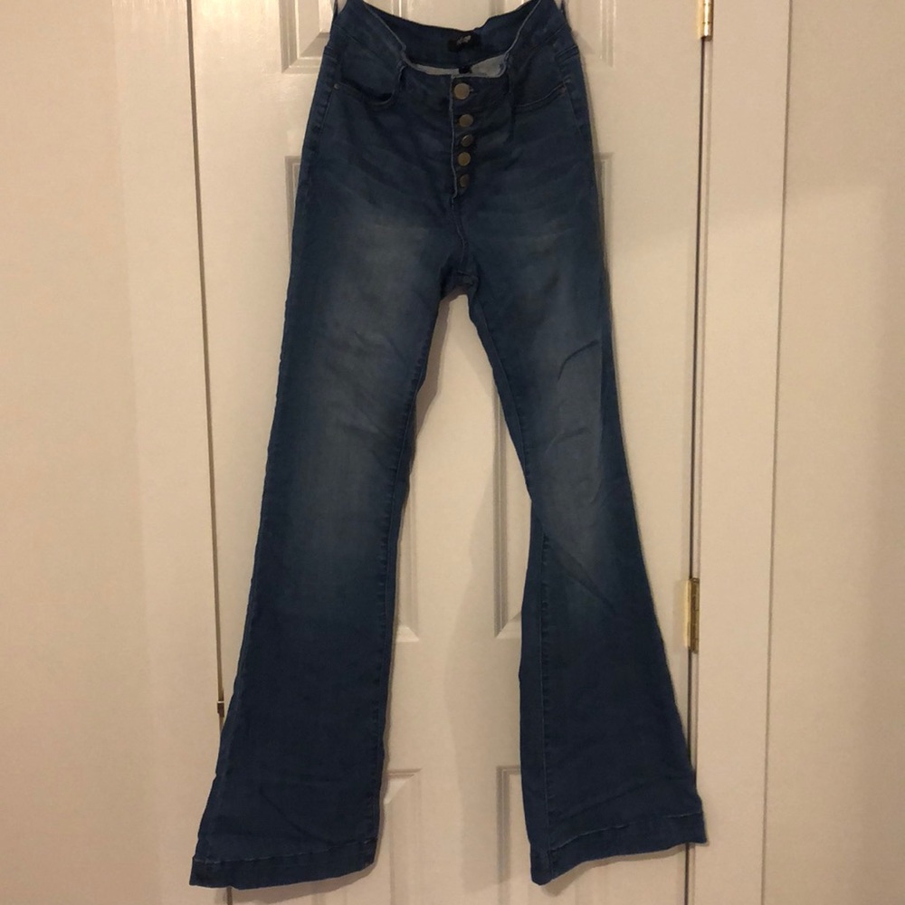 Refuge button up high waisted jeans